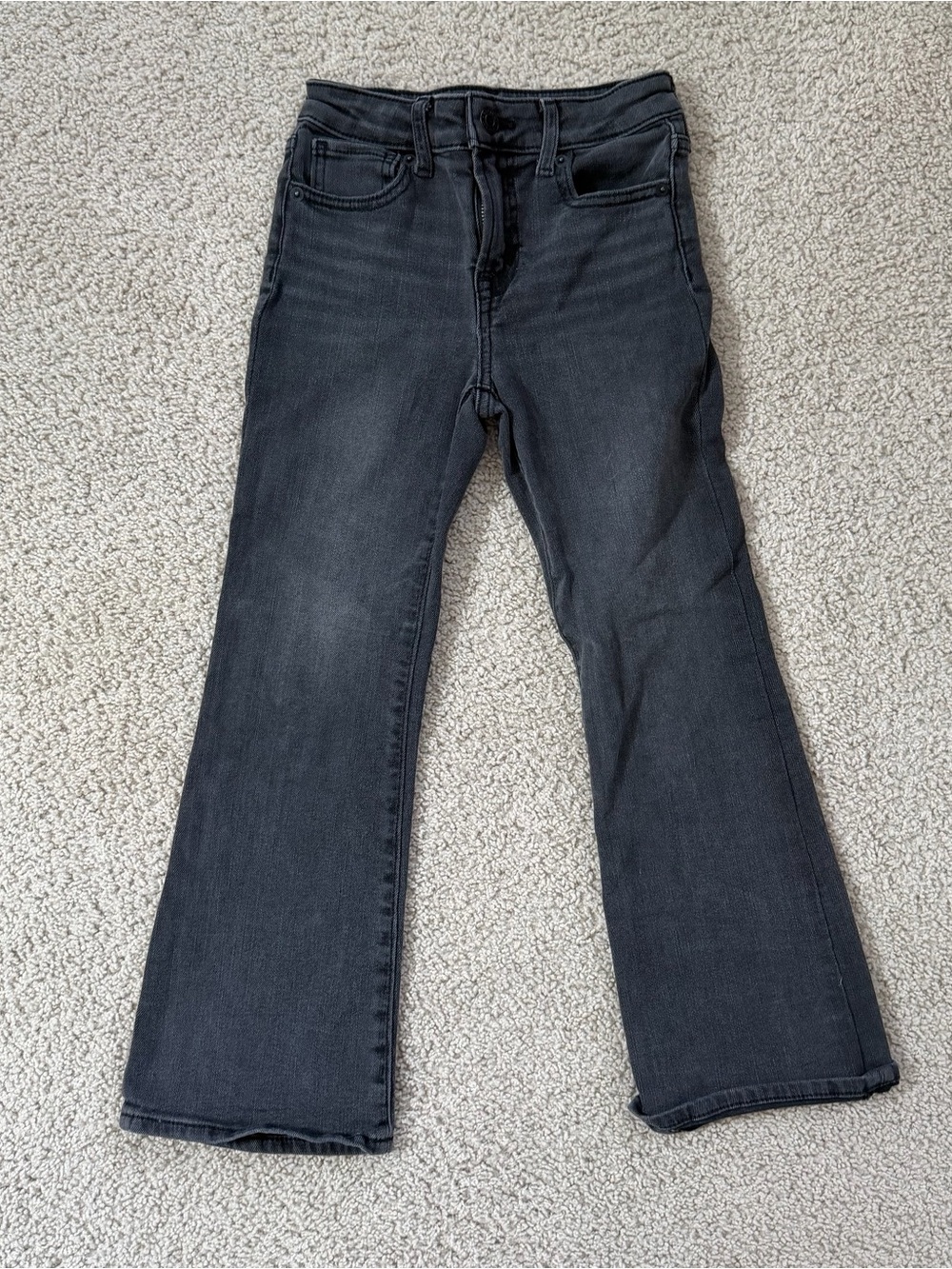 GAP Kids Dark Gray/black flare jeans size 6 girls
